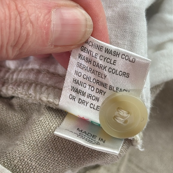 quickreflex Men's Linen drawstring relaxed zippered fly pants - Picture 12 of 13